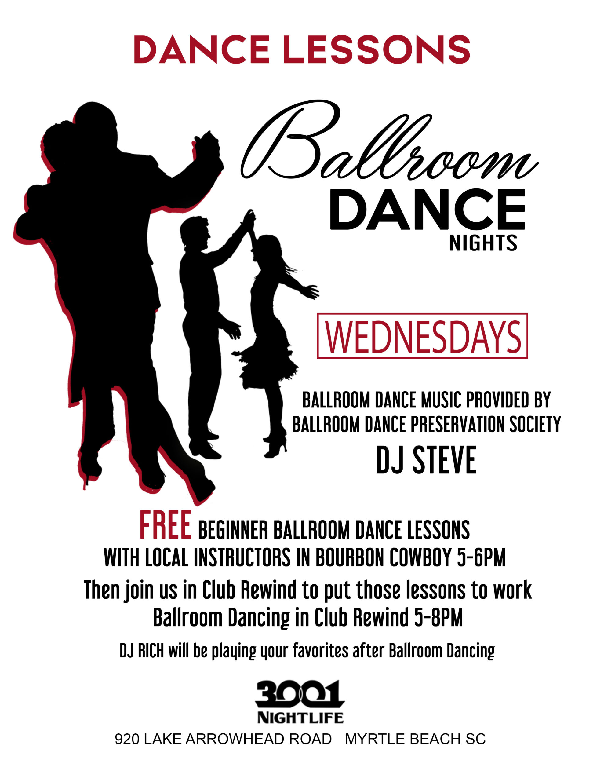 Free Beginner Ballroom Lesson and Ballroom Dancing at 3001 Nightlife ...